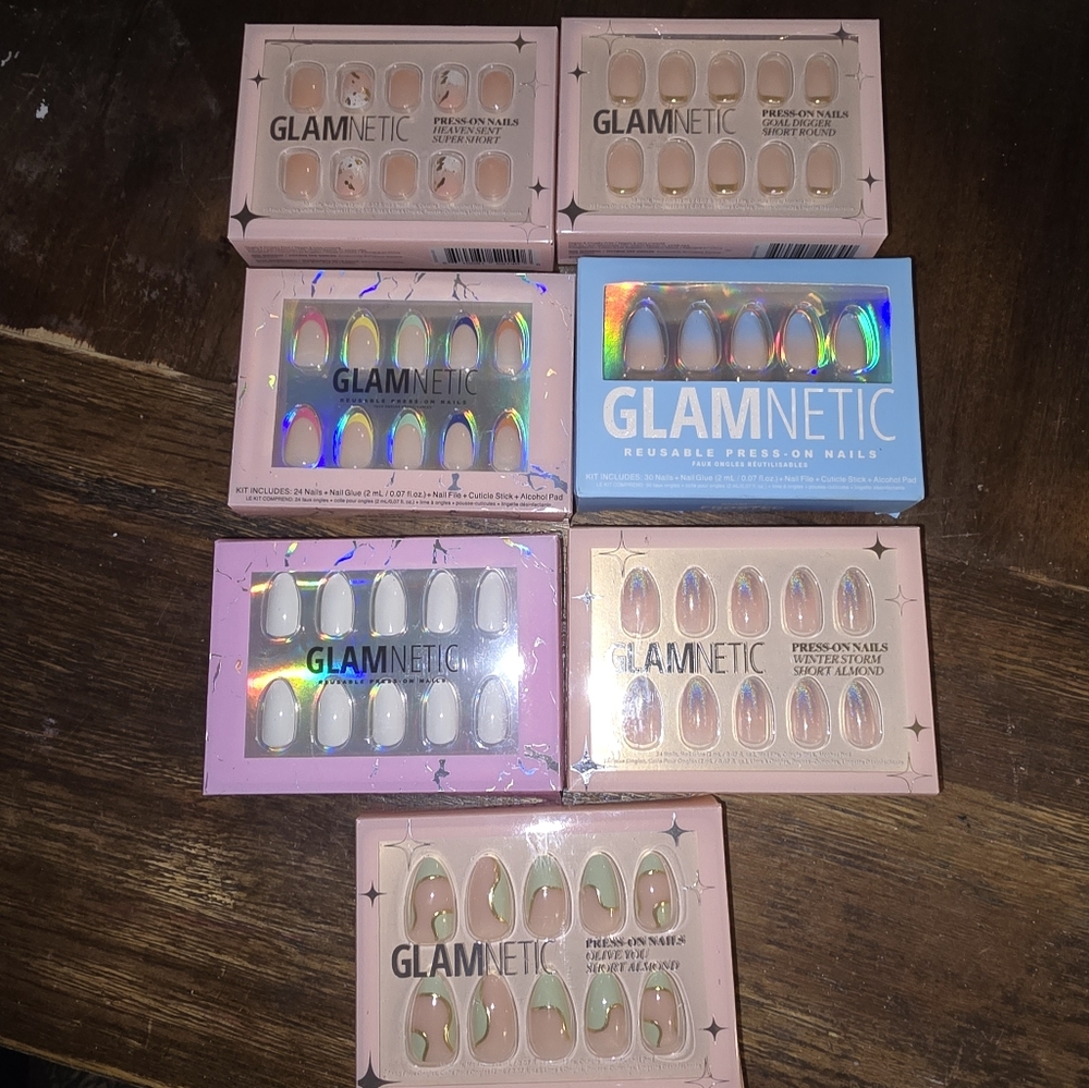 8 sets Glamnetic Press On Nails unopened unused brand new